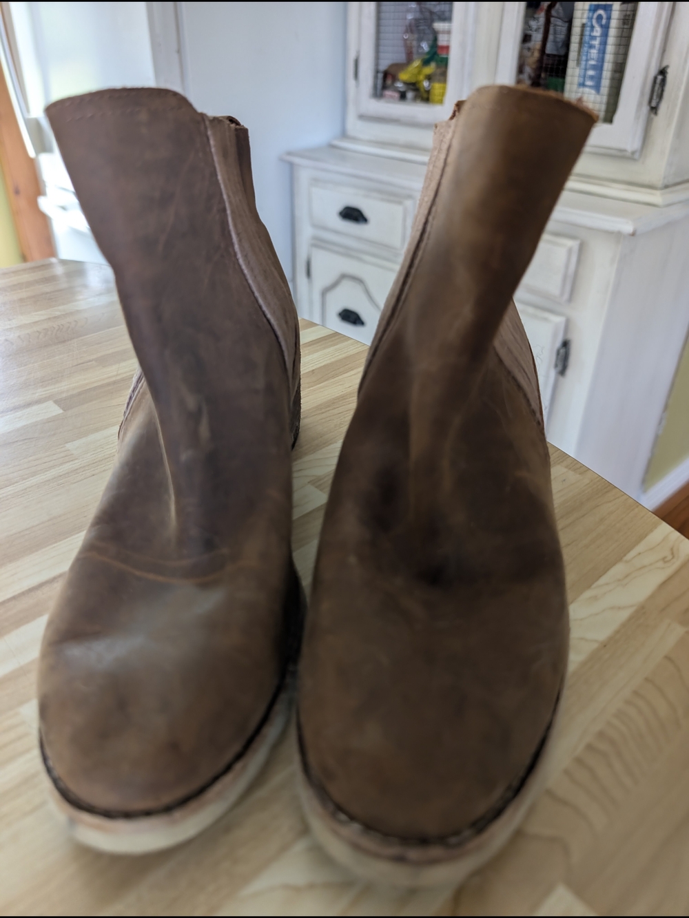 Teva Brown Leather Pull-On Ankle Booties